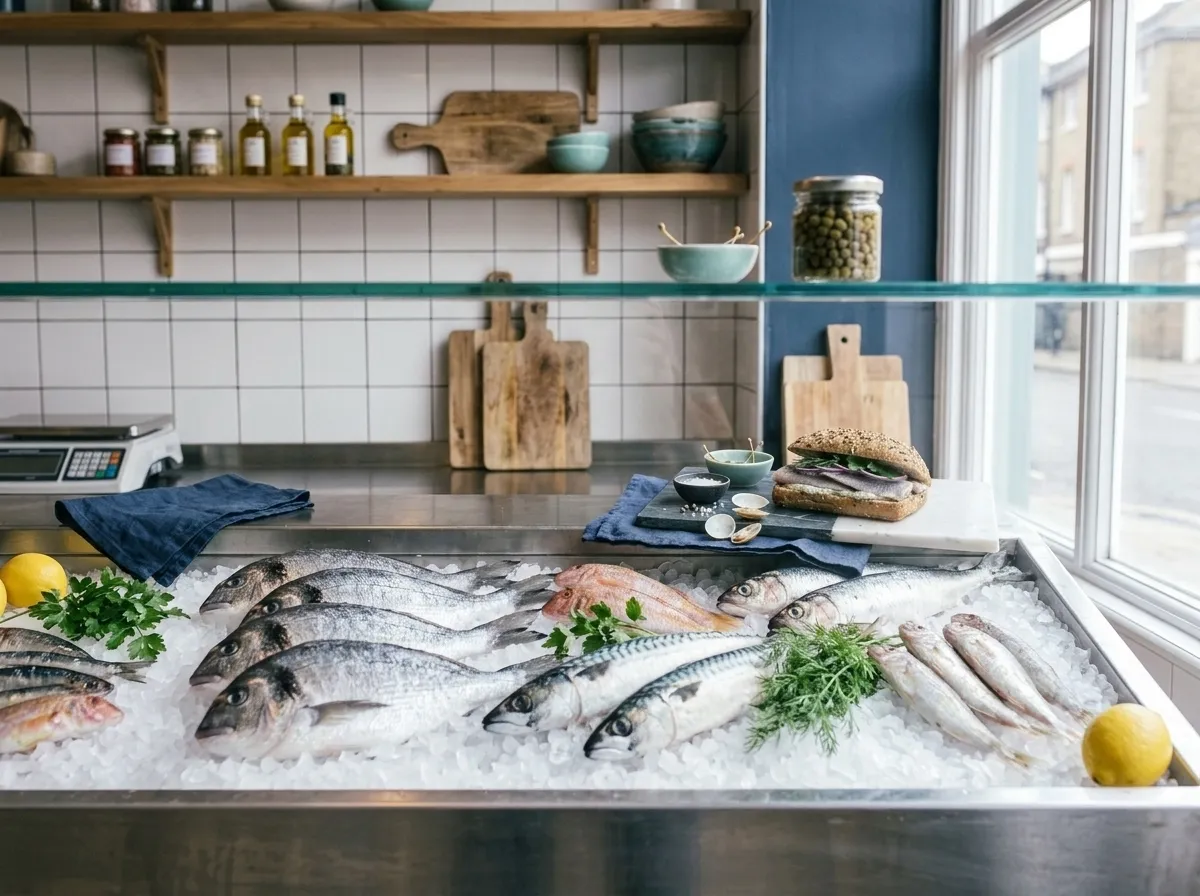 Einladende Fischtheke mit persönlicher Beratung